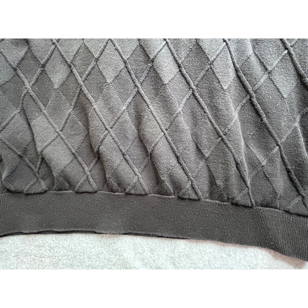 Cypress Links Sportswear Mens 2XB Black Argyle V-Neck Cotton Sweater Vest - Picture 6 of 12